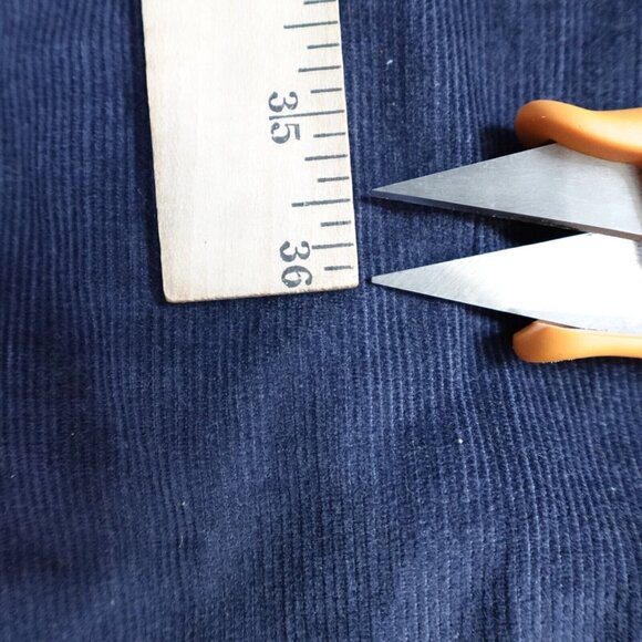 Vintage LL Bean Dress 10 Blue Corduroy Modest Prairie Cottagecore Plant Mom USA - Picture 7 of 11